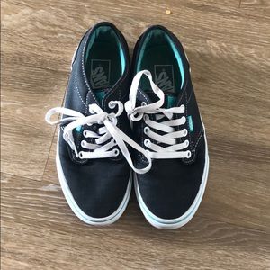 Grey and turquoise vans
